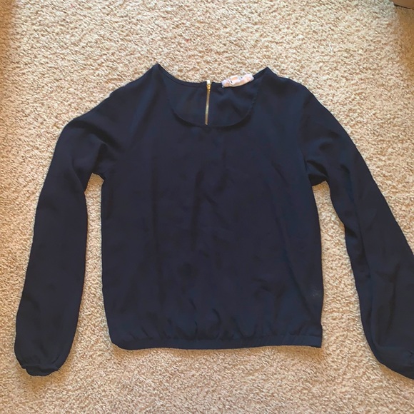 Black long sleeve blouse - Picture 1 of 3